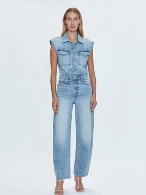 NWOT Pistola Ace Sleeveless Barrel Leg Jumpsuit. Size Large